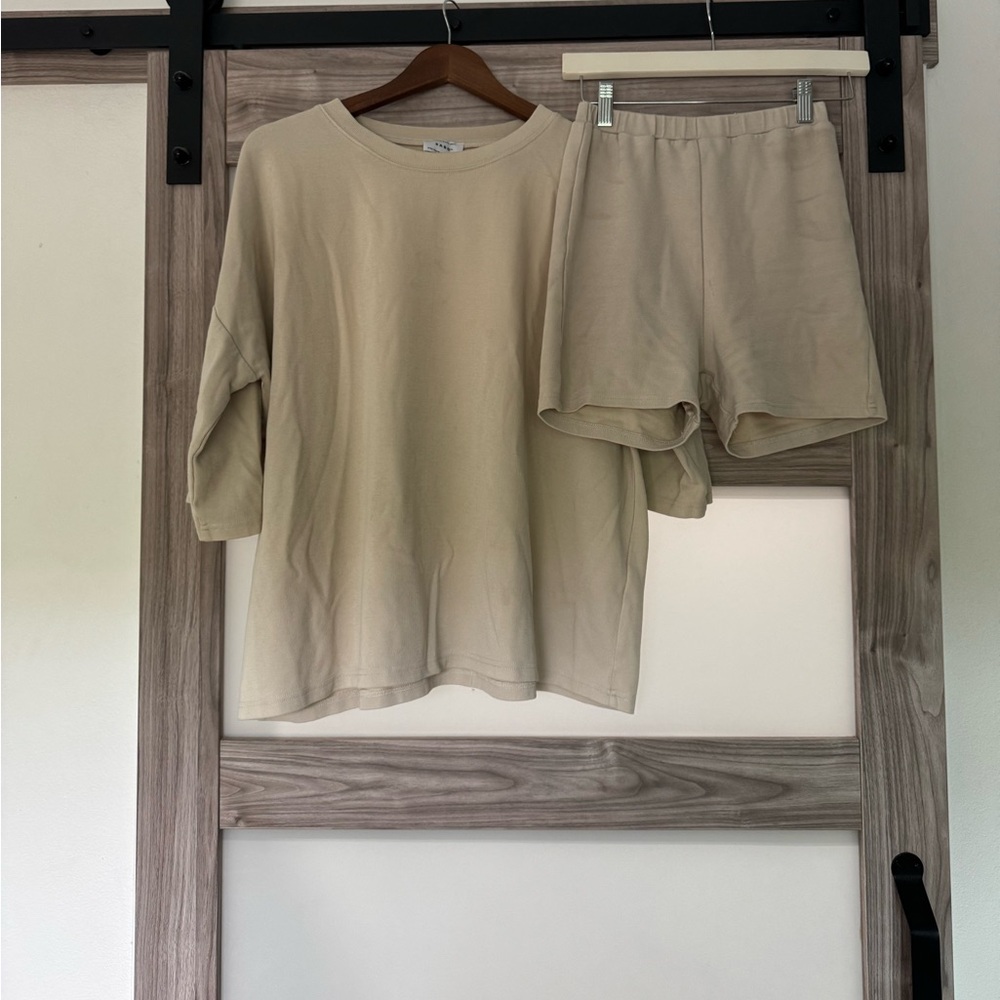 Sabo Skirt Oversized Tee and Shorts Set